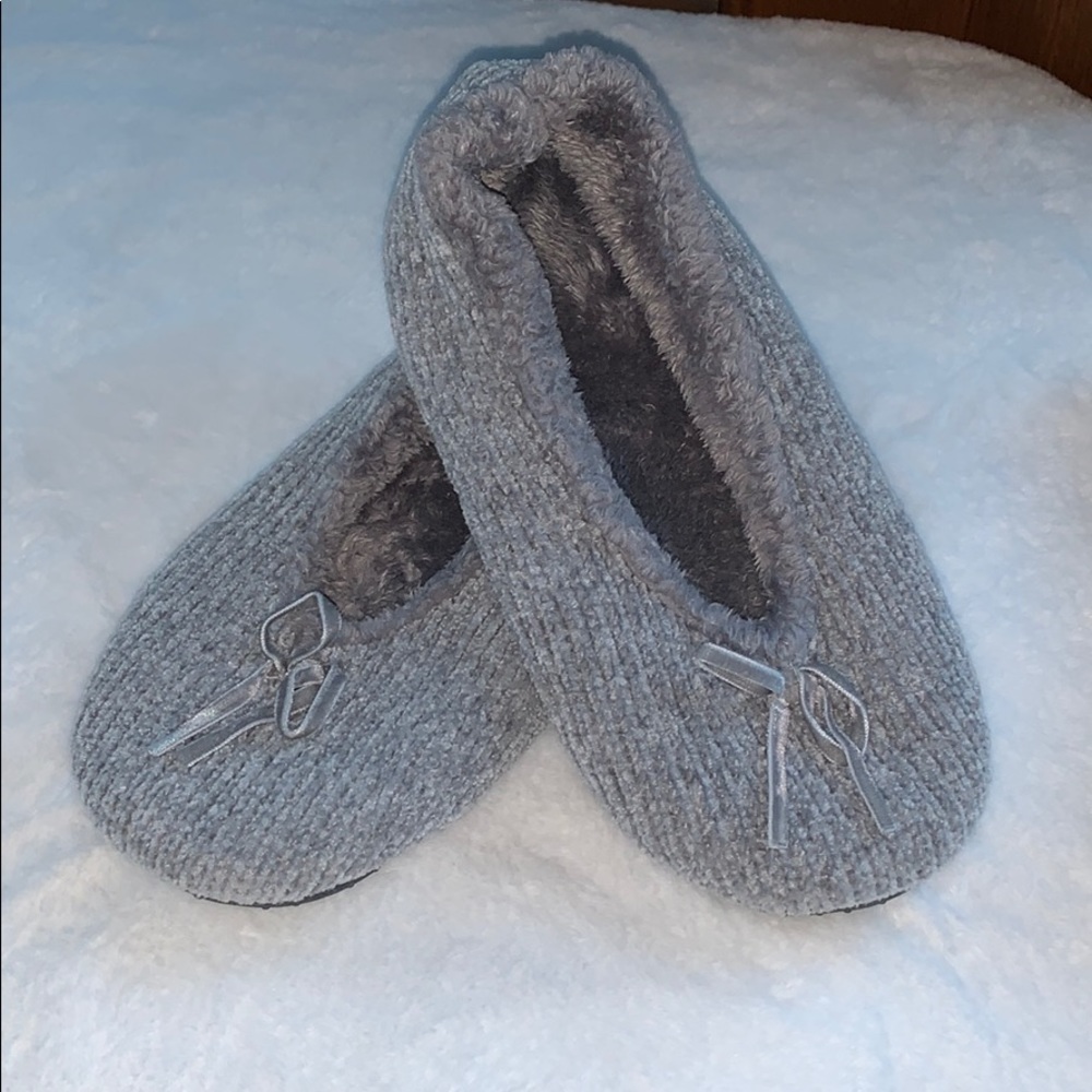 Grey soft slippers
